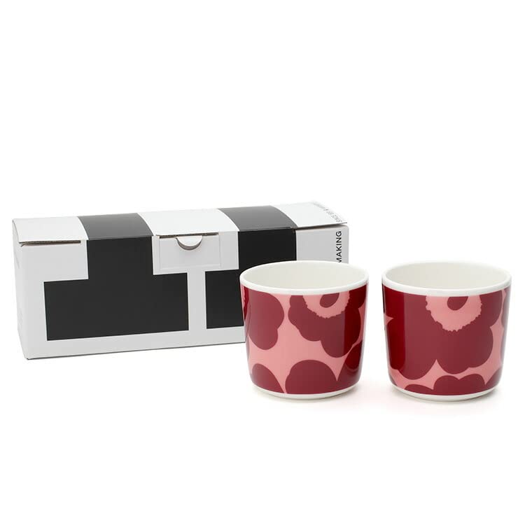 Marimekko (Marimekko) Latte Mug WINTER22 Pair of Unikko Coffee Cups 72051 133 [Parallel Import]