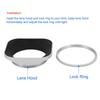 Haoge LH-W55T 55mm Square Metal Screw-in Lens Hood with Shade Design Cap for Canon, Nikon, Sony, Leica, Zeiss, Voigtlander, and Fujifilm