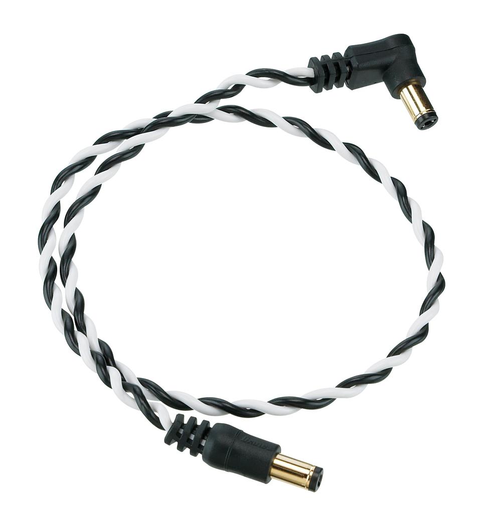 Ibanez Twisted Pair DC Cable, White & Black, 40cm, DCT16-BWH