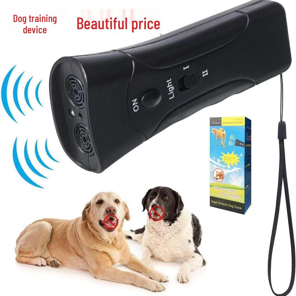 LED Ultraschall Doppelkopf Hundetraining Gerät - Tragbarer Outdoor Bellen Stopper & Abwehrer