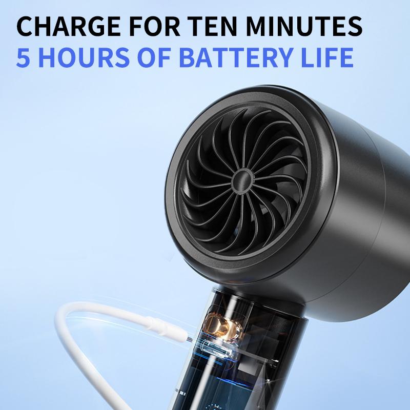 Mini Handheld Fan Usb Fast Charging Portable Air Calculating Fan Mute Personal Highspeed Fan For Travel Outdoor Activities