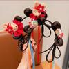 Tassel Chinese New Year Headwear Braid Hair Hanfu Hair Sticks Lovely Red Bow Hairband  Baby