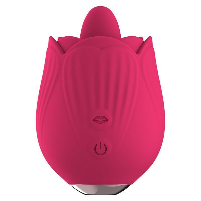 3 In 1 Rose Toy Vibrator for Woman Tongue Licking \nClitoral Stimulator Thrusting G Spot Dildo Clit Nipple Licker for Women Goods