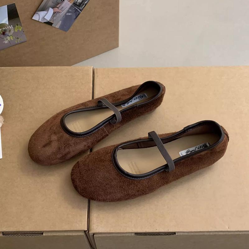 

Модная SUOJIALUN 2025 Осень Новая Женская Обувь на Плоской Подошве Модная Круглый Носок Слипоны Женские Элегантные Туфли Мэри Джейн Мягкий Каблук Слингбэки 40 кофейный