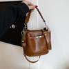 Autumn/Winter Retro Women's Suede Shoulder Handbag - High-End Fashion Niche Bucket Bag