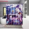 4Pcs K-Pop Demon Hunters Print Bathroom Set 180X180 Waterproof Shower Curtain With 12 Hooks, Floor Mat, Toilet Mat, U-Shaped Mat