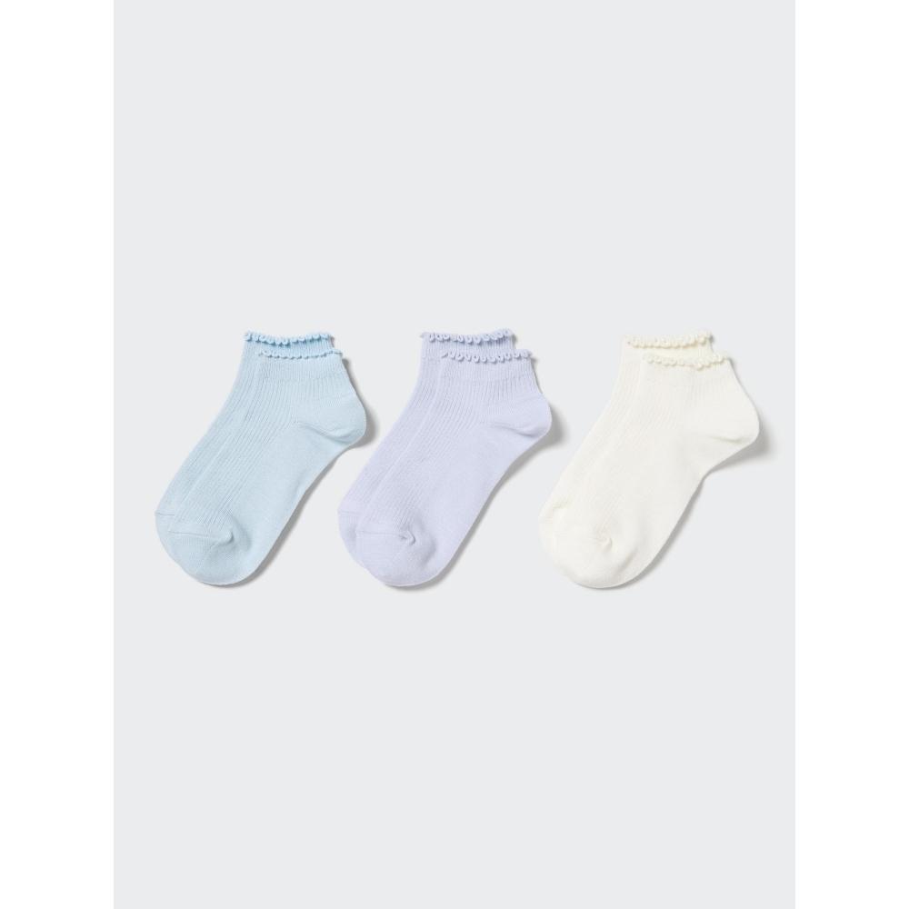 

Uniqlo женские короткие носки 3p 60 LIGHT BLUE/KIDS 18cm