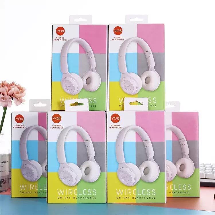 Y08 Wireless Over-Ear Bluetooth Headphones - Stereo Sound, Foldable Design