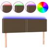 VidaXL LED Headboard Bedroom Furniture Double Bed Accessory Head of Bed Frame Interior Dark Brown 3121473