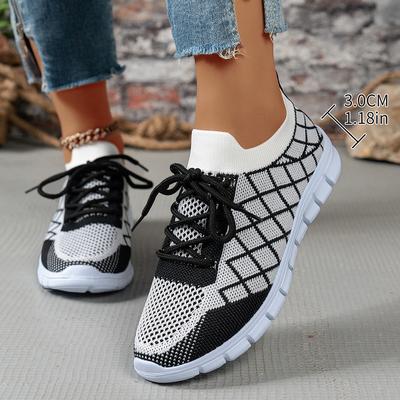 Fashion Women's Vulcanized Shoes Trendy Comfortable Breathable Solid Color Mesh Shoes Outdoor Activities Walking Lightweight Sneakers