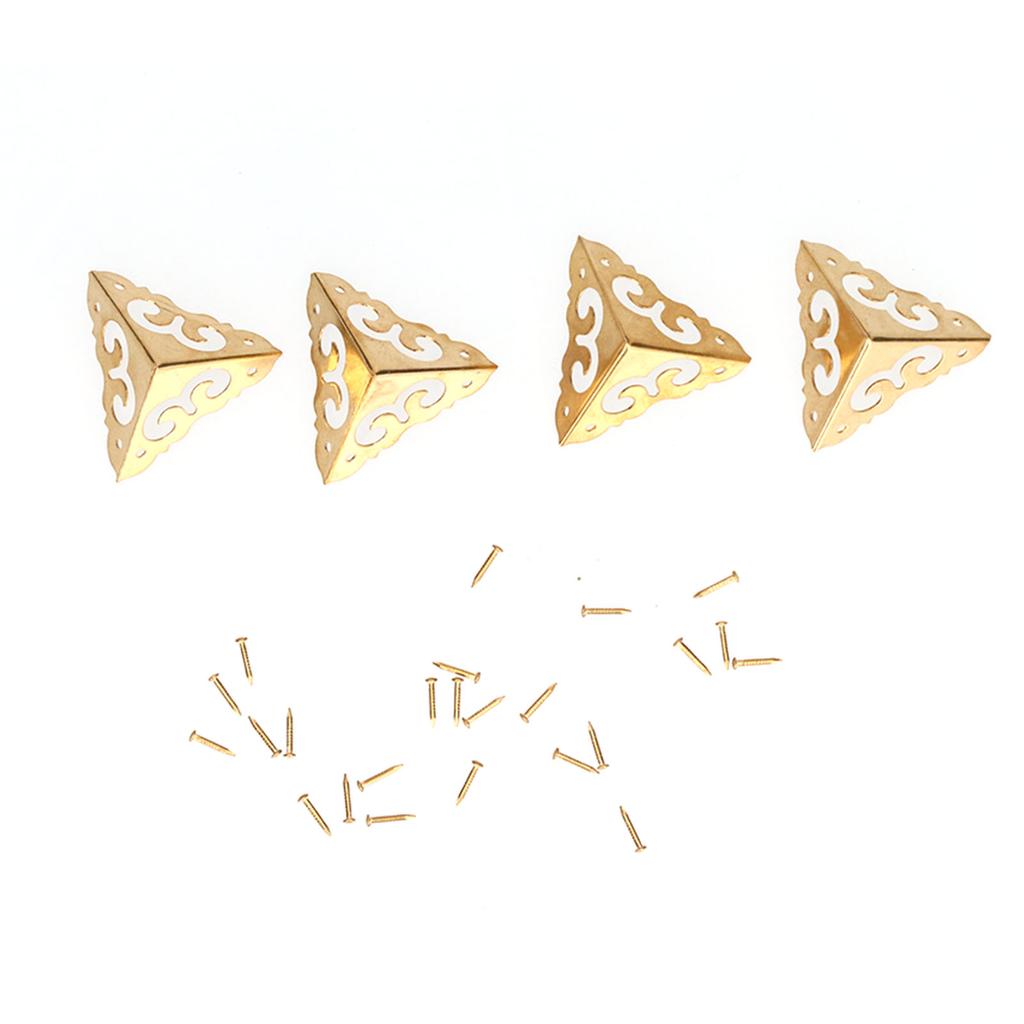 4er Set Eckenschutz Messing Gepäckkantenschutz Abdeckung Hardware-Zubehör