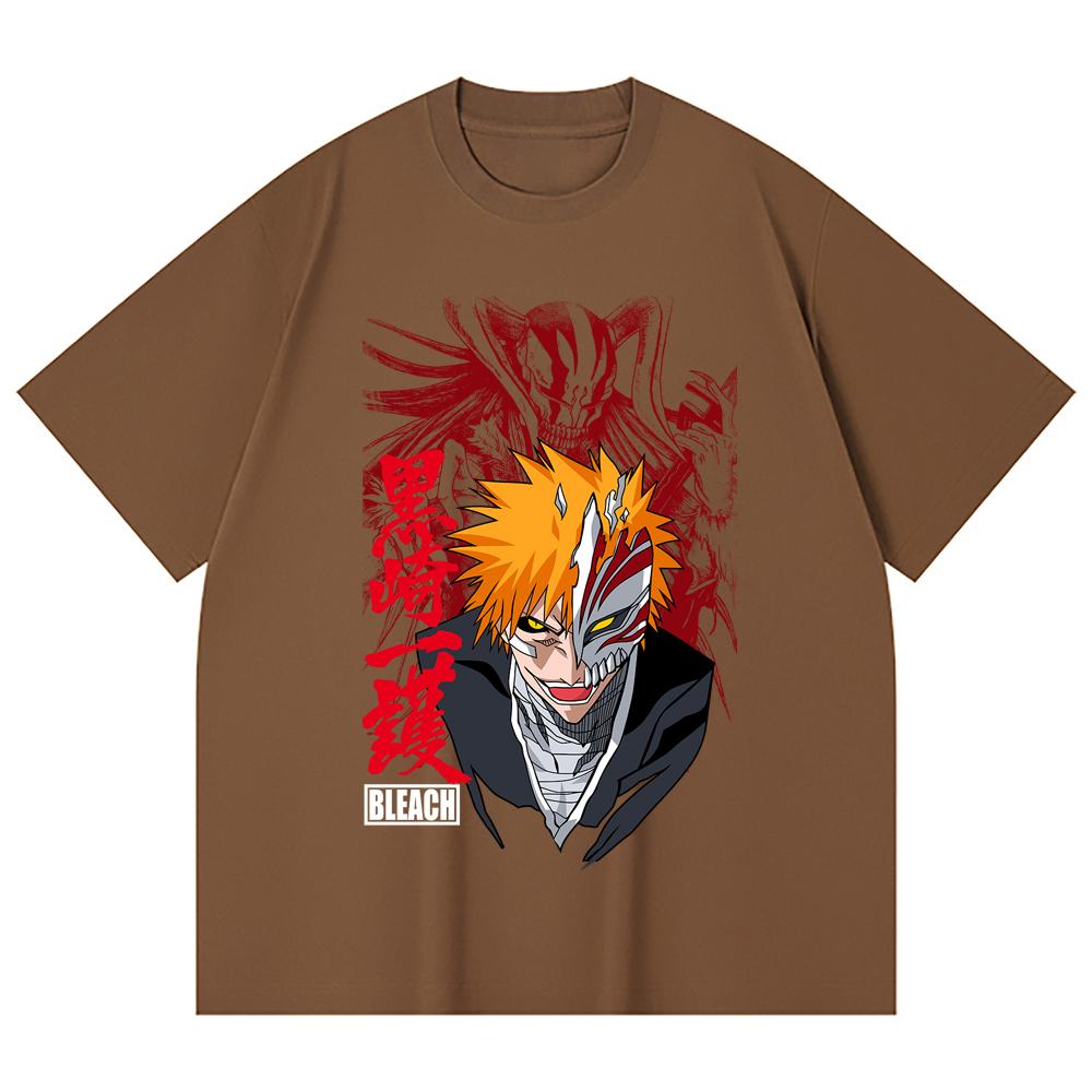 230 Gsm 100% Cotton Bleach V1 Ichigo Print Unisex Heavy Cotton T Shirt