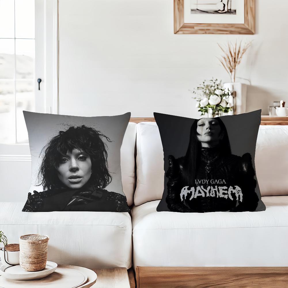 American Singer L-Lady G-Gaga Pillow Case Office Cushions Suitable For Sofa Car Bedroom Decorative Cushion Cover