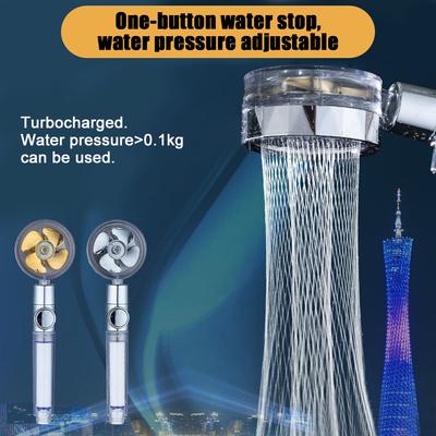 Ensemble de douche pressurisé puissant, pomme de douche avec filtre à ventilateur, pulvérisateur avec arrêt d'eau à une touche, économie d'eau, pomme de douche à main