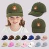 Cartoon Round Face Bear Baby Baseball Cap Cute Solid Color Toddler Sun Hat with Ears Summer Adjustable Kids Boy Girl Peaked Cap