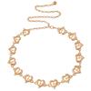 Heart Trendy Shaped Metal Waist Chain With Hollow Buckle For Women Accessory
