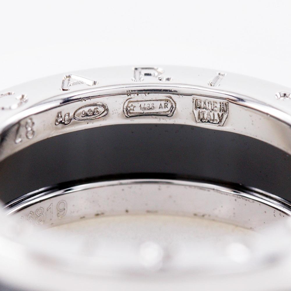BVLGARI Save the children Ring Silver925/Black ceramic #4.3(US Size) 5.9g Women Used