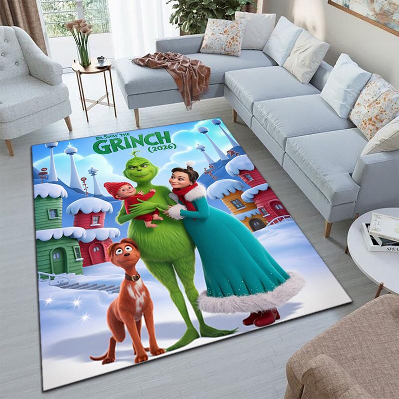 Christmas Gift Comedy Movie How the Grinch Stole Christmas carpet home living room decoration table and chairs anti slip door mat carpet A4