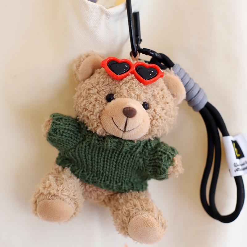 Cute Teddy Bear Keychain Pendant Plush Toy Ornament