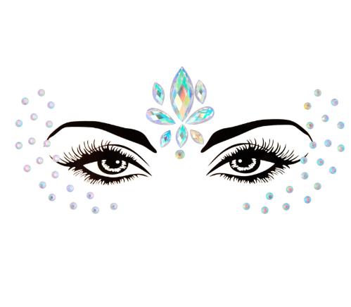 Face Stickers Acrylic Self-Adhesive for Party DIY Makeup Costume Decoration