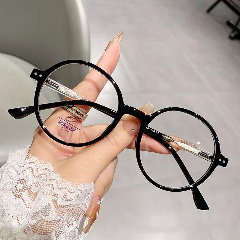 

Надлегкі окуляри для читання Чоловічі Жіночі Окуляри для пресбіопії Повна оправа Анти-синє світло Ретро Круглі Комп ютерні окуляри Чорні +1.25