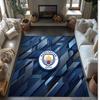 Manchester City Printed Flannel Area Rug Non Slip Soft Polyester Floor Carpet Indoor Decor Mat for Bedroom Living Room Sofa