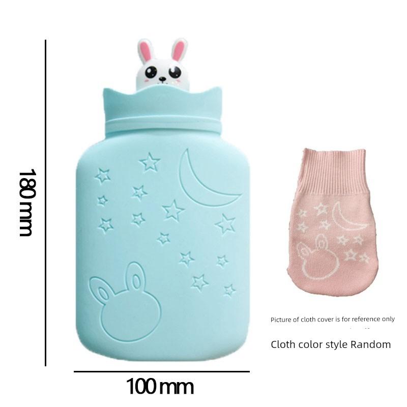 Bear Palm Silicone Hot Water Bag Water Injection Mini Small Size Portable Microwave Oven Heating Belly Cute Hot Water Bag