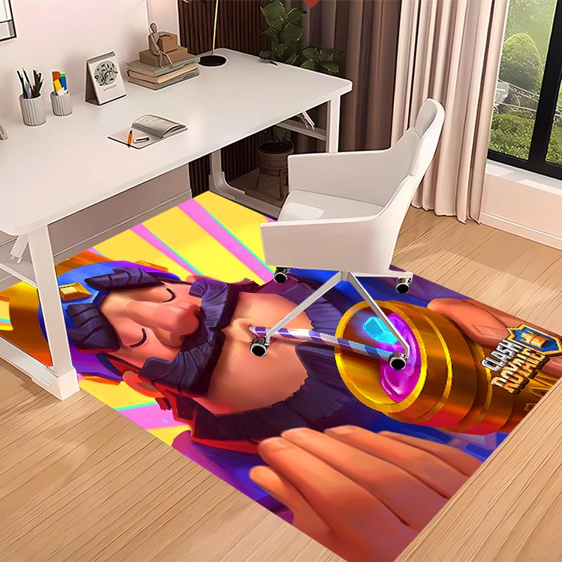 Clash Royale Printed Absorbent Washable Carpet, Non-Slip Bathroom Mats, Kitchen Rugs, Yoga Mat,Living Room Entrance, Camping Picnic Rugs