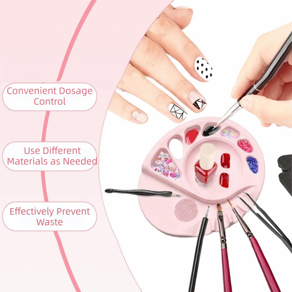 Durable Silicone Makeup Mat Reusable Nail Art Gel Pad Easy to Clean Foundation Palette  Office Use