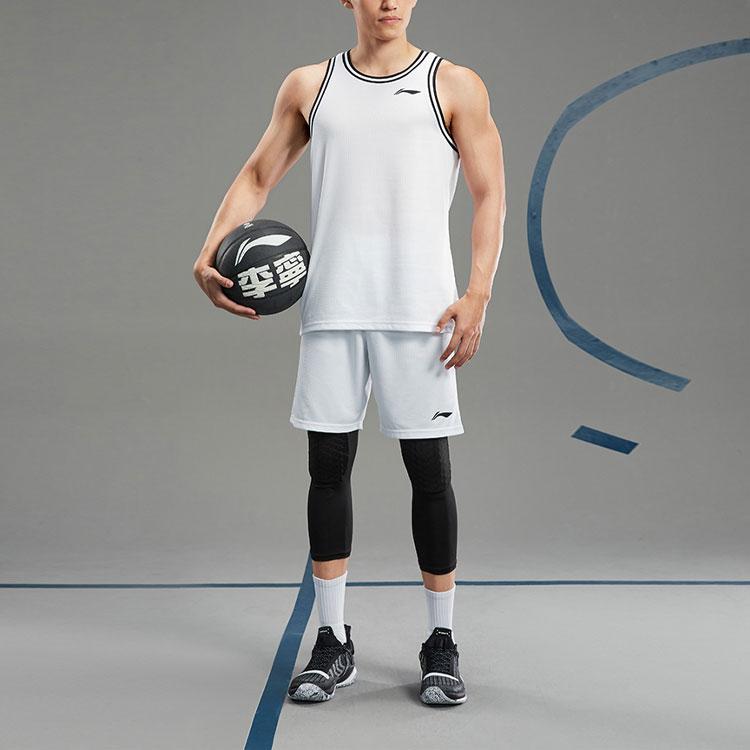Li Ning Sports Basketball Series Breathable Basketball Competition Sports Suit Men Sportswear Standard-White AATR011-9