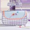 Gingham Print Stationery Bag Bow Handle Pencil Pouch Multi-Functional Pencil Case  Students