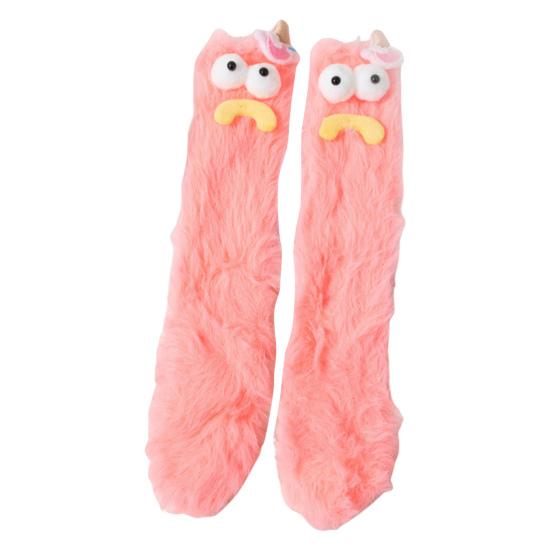 Funny Fuzzy Socks Women Men Fluffy Crew Socks Crazy Cartoon Silly Socks for Home Indoor Wear Sleep Christmas Birthday Gift