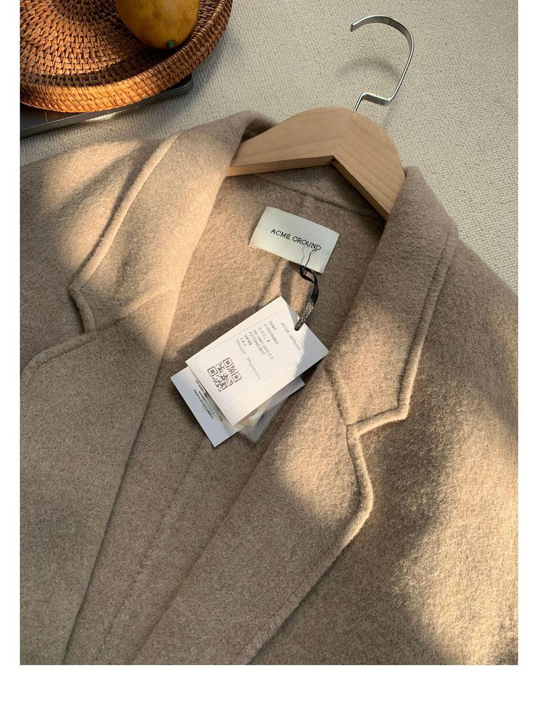 Handmade Italian Notch Lapel Coat – 70% Double-Faced Wool, Premium Quality