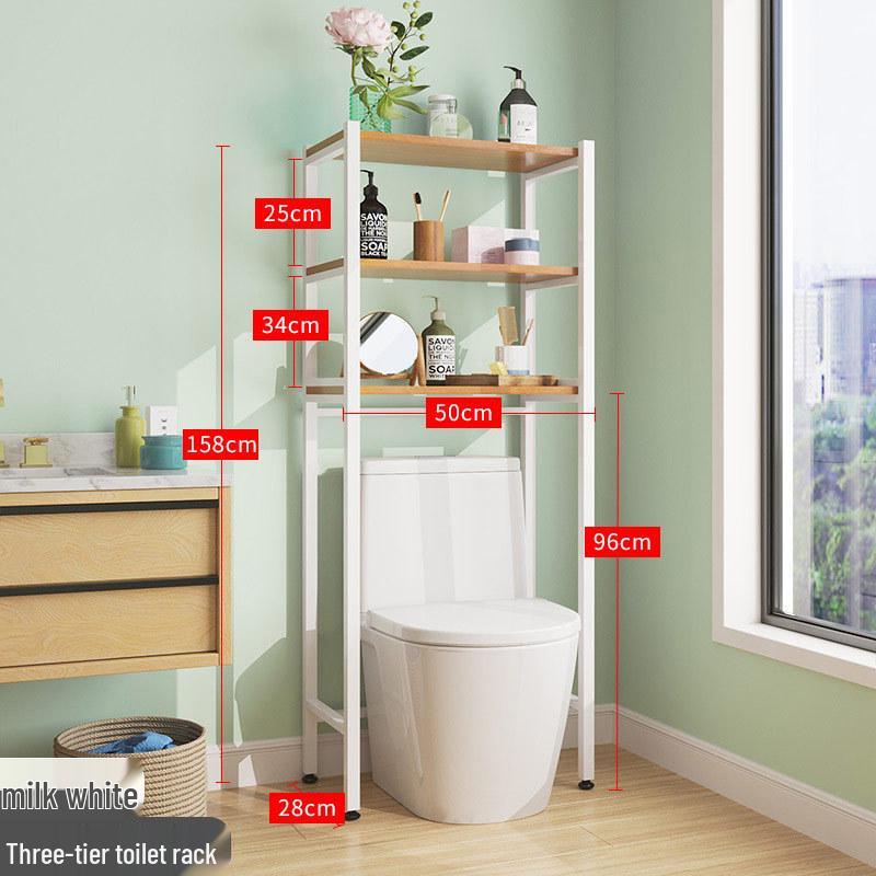 Stainless Steel No-Punch Multi-Layer Bathroom Storage Rack for Above Toilet