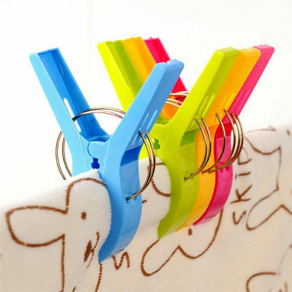 

4 шт. пластиковые полотенца ветер большие зажимы шезлонг пляжный шезлонг колышки одежда подвесные зажимы