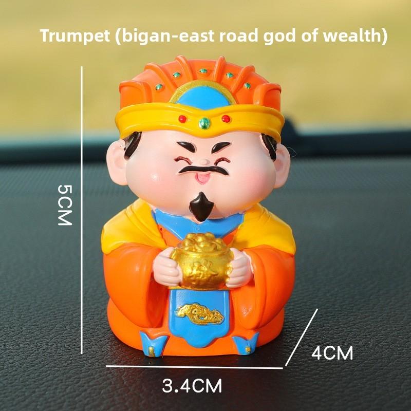 Traditionelle Fünf Gott des Reichtums Auto Dekoration Harz Kleine Figur Haus Büro Ornament