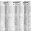 Lily Curtain 140X250 Cm White Embroidered Flowers Eyelets