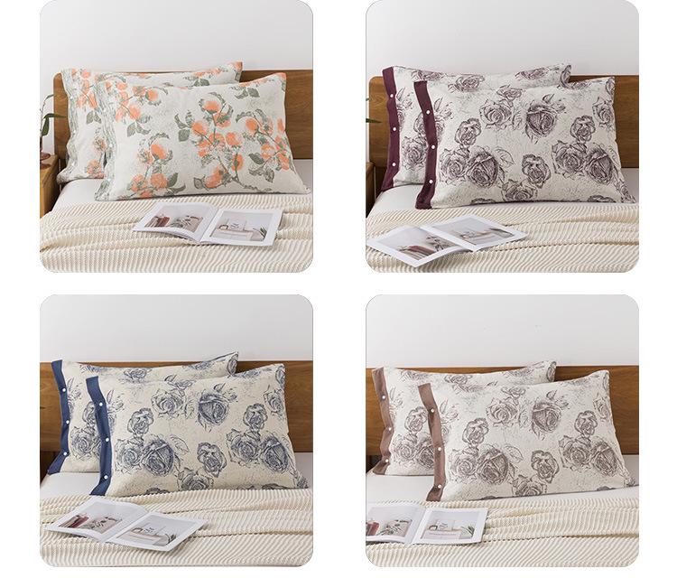 Gaze-Kissenbezug aus reiner Baumwolle: Kein Pilling, Kein Ausbleichen, Schweißabsorbierend, Fleckenresistent - Perfekt für Erwachsene.