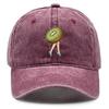 Kiwi Fruit High Heels Print Adjustable Sun Hat, Fruit Trucker Hat Headwear Unisex Simple Cotton Snapback Baseball Cap