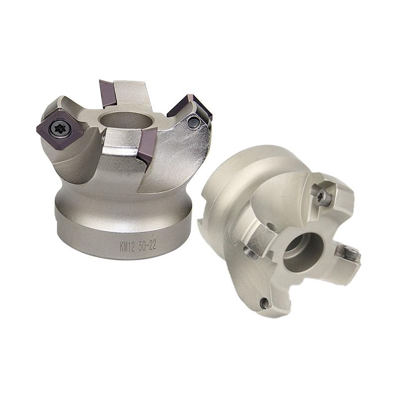 KM12 45degree Cutting Adapter 50/63/80/100mm Indexable Solid Carbide Insert SEKT1204 CNC Lathe Machine Face Milling Cutter Head