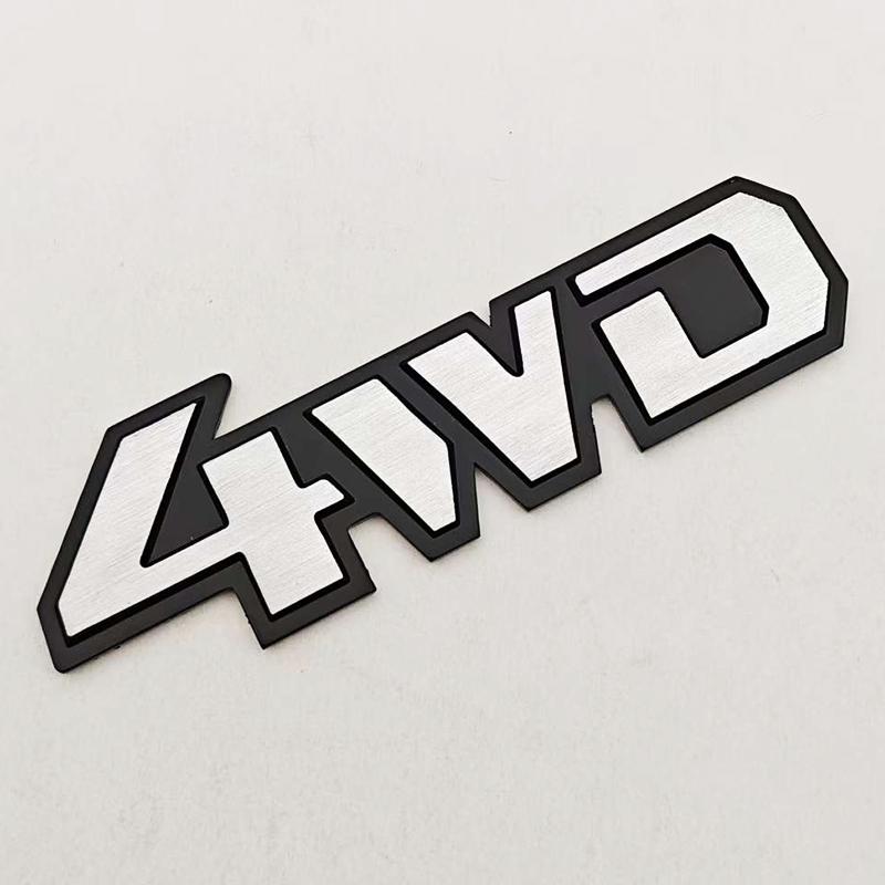 3D Aluminum Car Styling On Chrome Logo 4WD 4X4 Fender Side Rear Trunk Car Decal Emblem Trim Badge Sticker For Truck Auto Styling