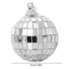 Reflective Mirror Ball Multi-Size Hanging Mirror Disco Ball Rotating Silver for Party Holiday Festivals