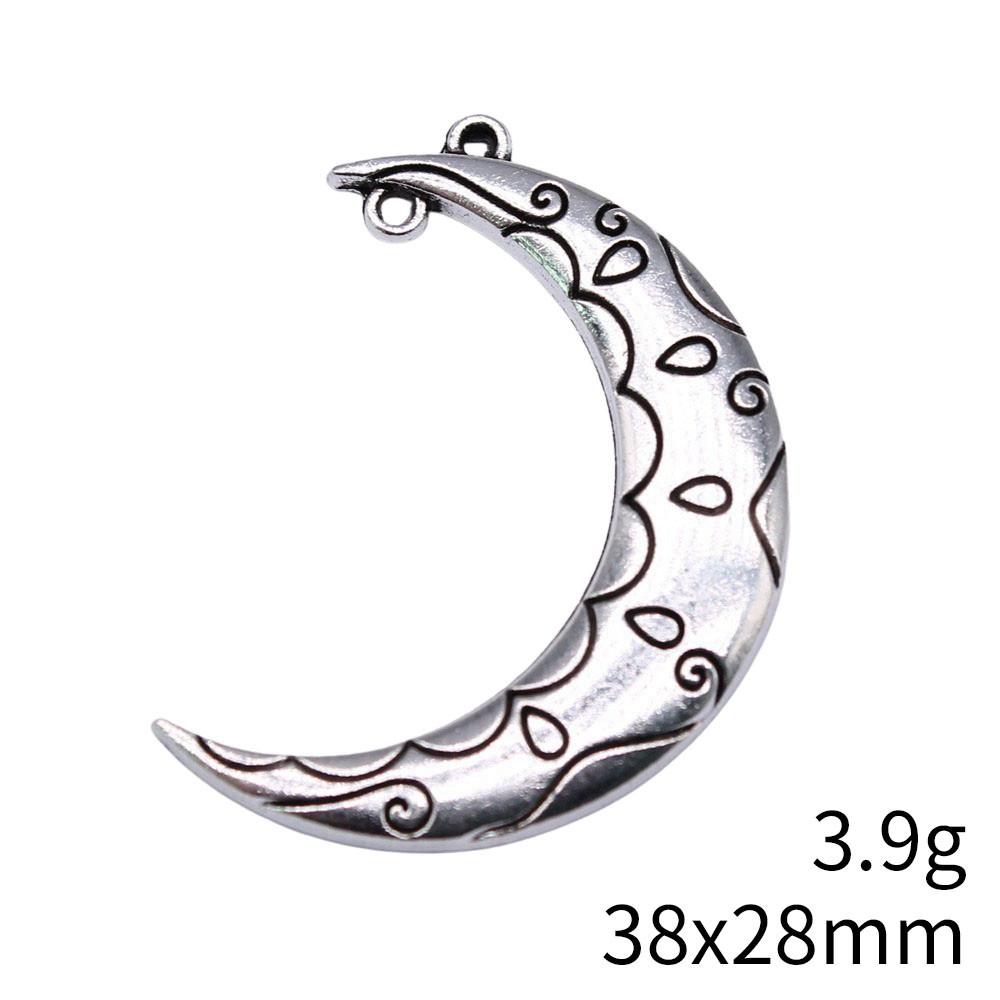 Valentine's Day Accessories Women Water Drop Moon Connector 2 Hole Pendants For Earring Accessories Parts Cheap Cute Stuff Accessory Parts