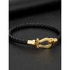 Fashion Woven Vachette Clasp Titanium Steel Bracelets for Men and Women/Couple