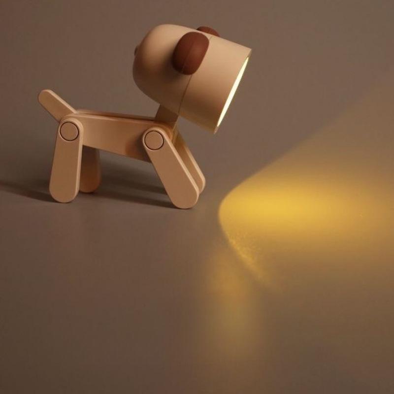 Adorable Mini Desk Lamp Puppy Night Light for Bedroom & Dorm