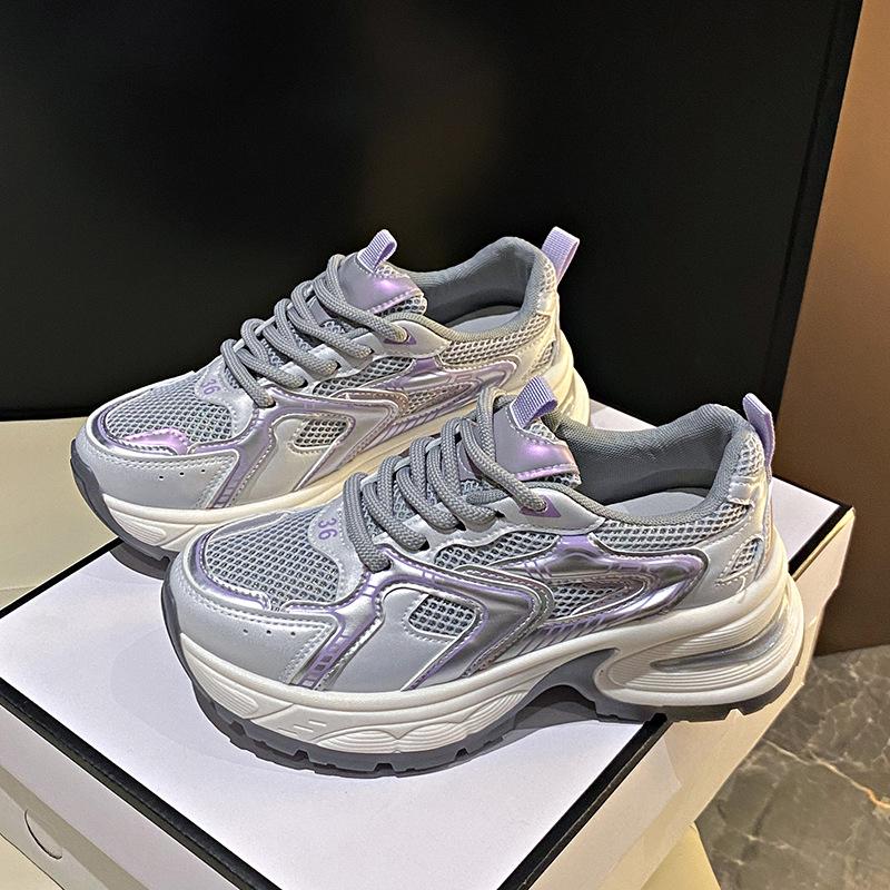 Is the new dad shoes women's summer student sports running shoes casual shoes platform height increase S