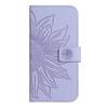 For TCL 60 NxtPaper 4G Case Sunflower Imprint Leather Wallet Phone Cover with Wrist Strap