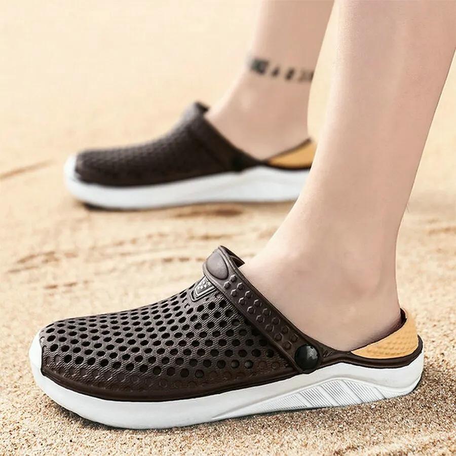 Summer Flip Flops Garden Shoes Men Anti Slip Thick Sole Slippers Lightweight   Man Women Unisex Fashion Beach Sandals