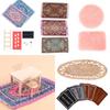 Different Types 1:12 Dollhouse Handmade Woven Mini Floor Rug Cover Carpet for Dolls House Bedroom Bathroom Living Room Decor