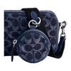 Coach Charter 19 Classic Logo Silver Hardware Denim And Fine Calfskin Shoulder Bag Small Men Shoulder Bag Deep-Blue CAS41-DEB